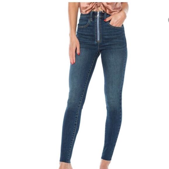 Juicy Melrose Exposed Zip High Rise Skinny Jeans - Picture 1 of 6